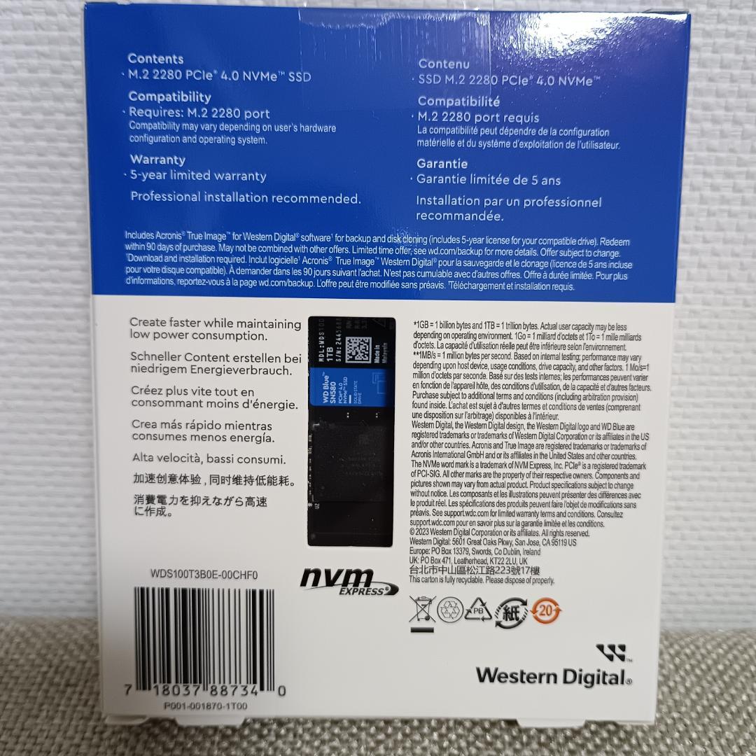新品・未開封】WD Blue SN580 1TB NVMe SSD - メルカリ