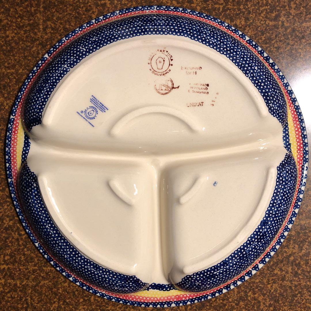 ☆ポーリッシュポタリー ミツバチキッズプレート 2枚セット ポーランド食器