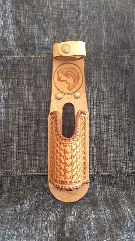 姫路牛本革　ロッドホルダー　ビッグベイトロッド　オールドタックル　フジグリップ等 Amazon | 【サムライクラフト】 フィッシングツール ロッドホルダー