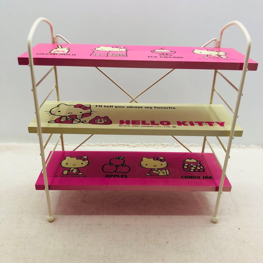 2007年製 ハローキティ ミニシェルフ 3段ラック - メルカリ