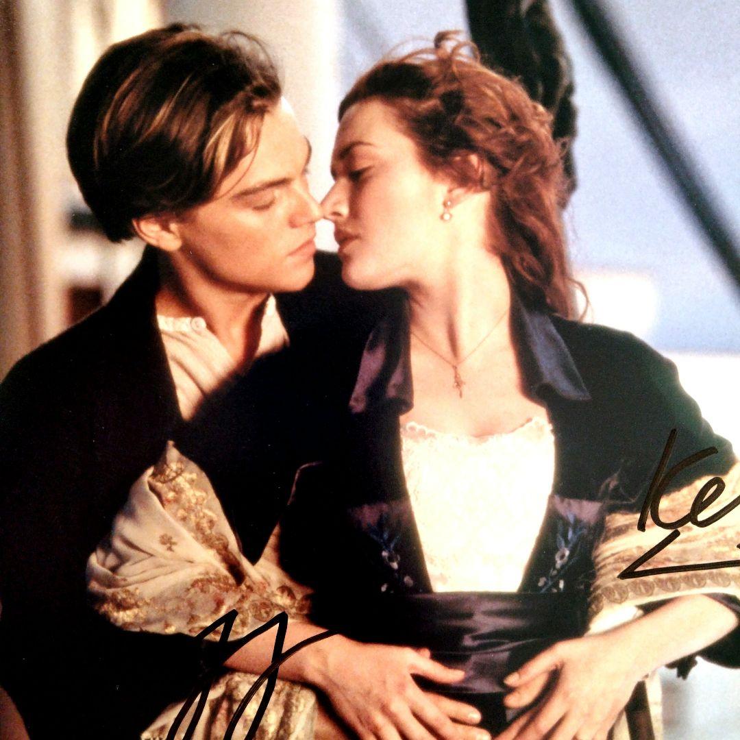 レオナルド・ディカプリオとケイト・ウィンスレット直筆サイン入り超