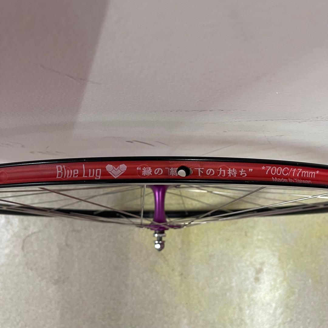 グランコンペ廃盤カラーハブ 手組みピストホイール(前輪) 700C - メルカリ