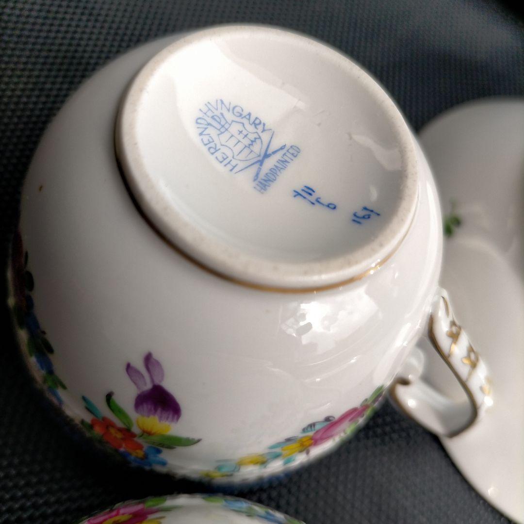 HEREND リヒテンシュタインブーケ ブルースケール カップ＆ソーサー