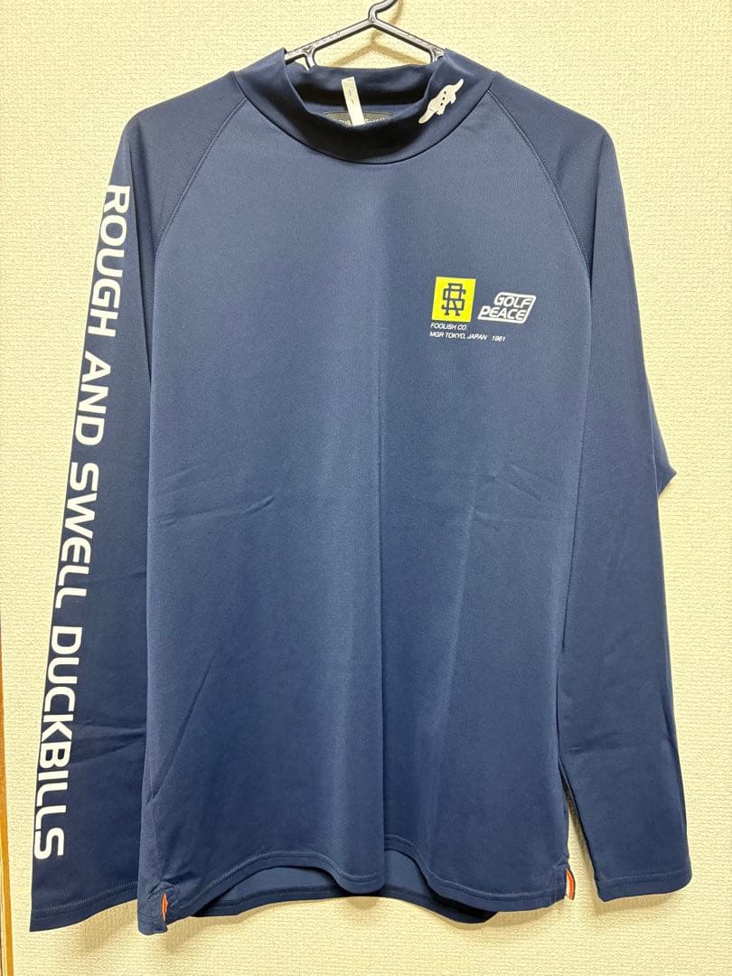 ラフ＆スウェル　メンズゴルフウェア　ネイビー　モックネック　超美品 rough&swell［ラフアンドスウェル］GOLFER KING MOCK/半袖モックネック