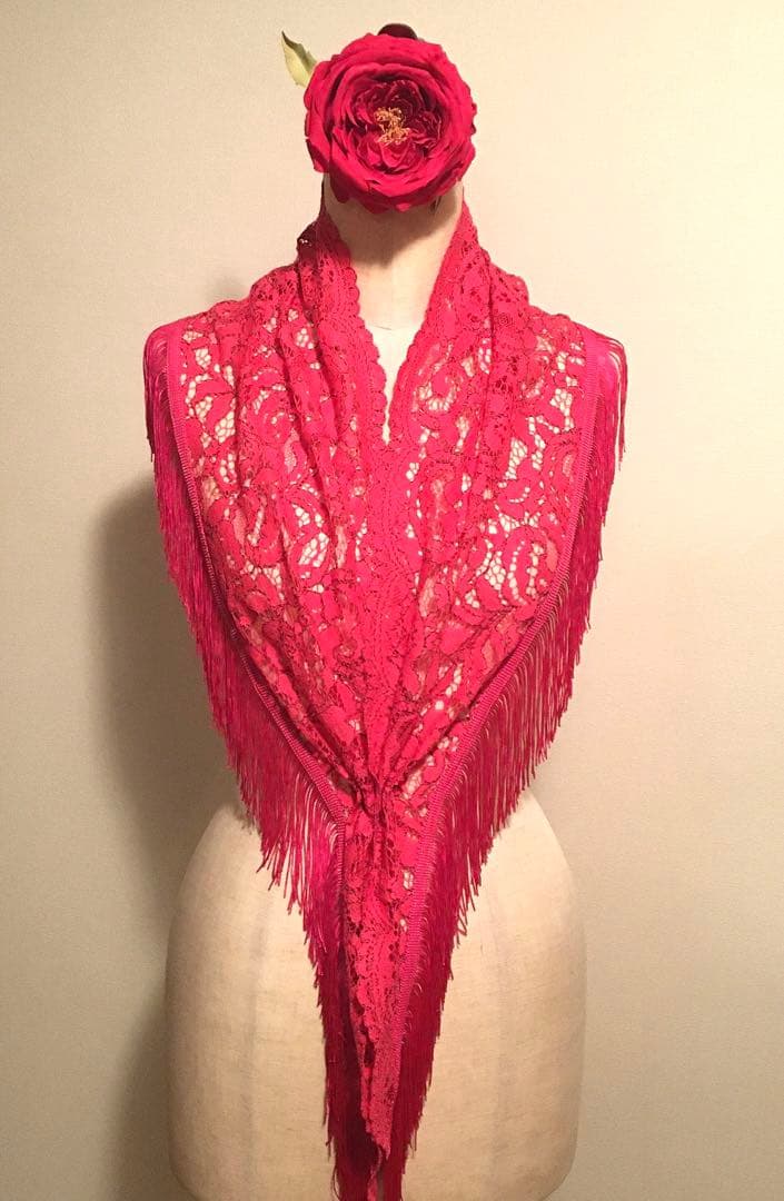 フラメンコ 衣装 ロングシージョ ピンクレース - メルカリ