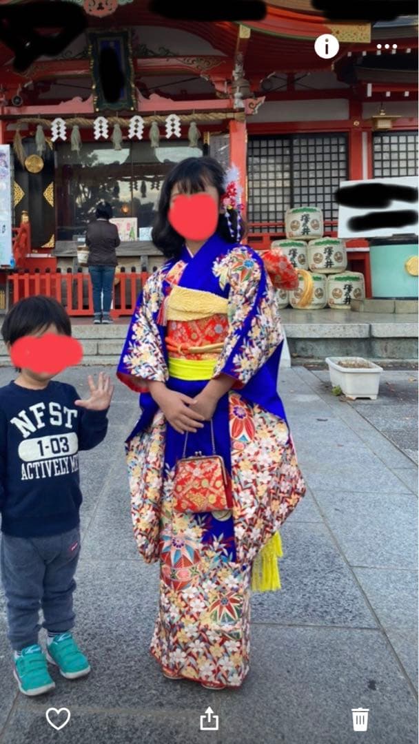 女の子　七五三 お着物セット　7歳　青 楽天市場】【まとめ買い600円】七五三 着物 7歳 女の子 着物セット 7才