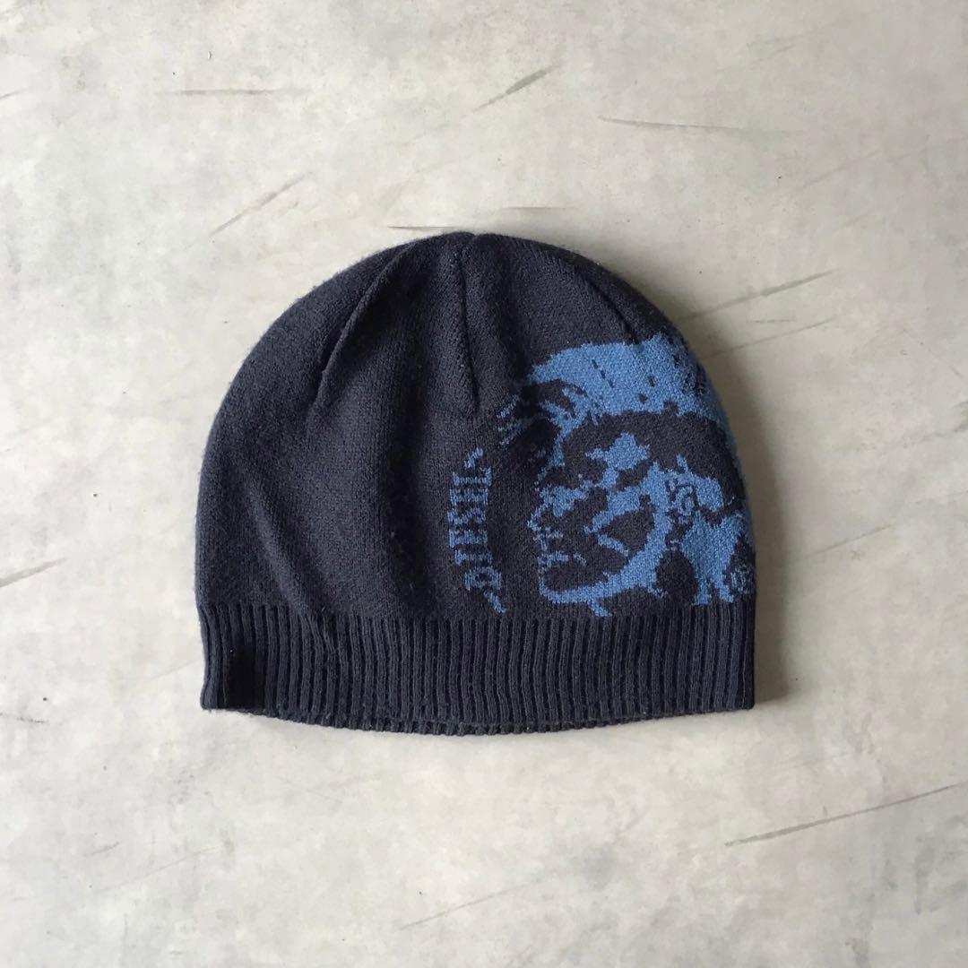 90s diesel ディーゼル ビーニー ニット帽 ネイビー ブルー Y2K - メルカリ