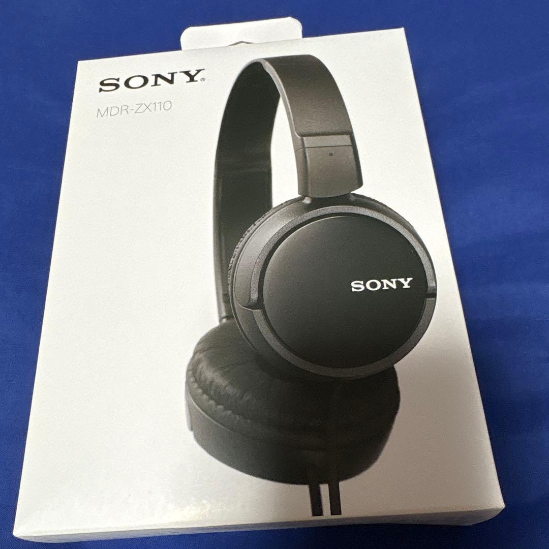 SONY MDR-ZX110 ブラック 有線ヘッドホン - メルカリ