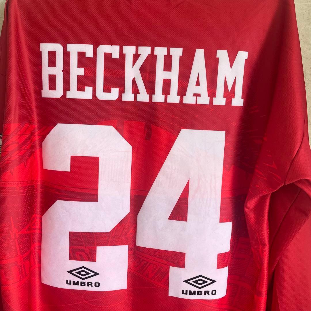 UK製94-96マンチェスターユナイテッド24番ベッカムユニフォームゲーム
