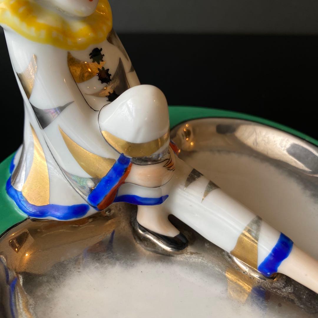 オールドノリタケ ピエロ アッシュトレイ ピントレイ アールデコ