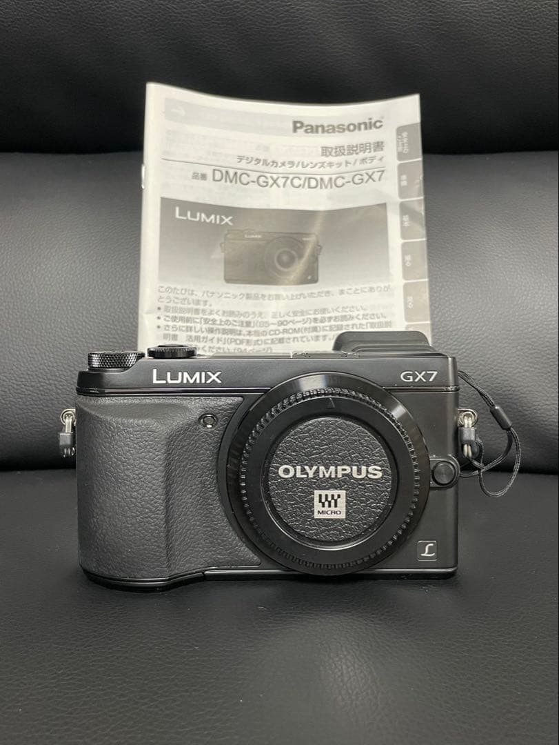 panasonic GX7 ブラック ボディ ミラーレス 動作品 説明書付 LUMIX パナソニック ミラーレス Panasonic DMC-GX7 レンズキット