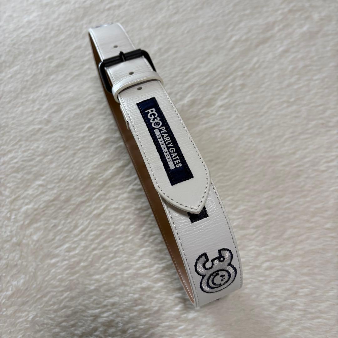パーリーゲイツ 30周年記念限定 レザー刺繍ベルト max90cm ユニ