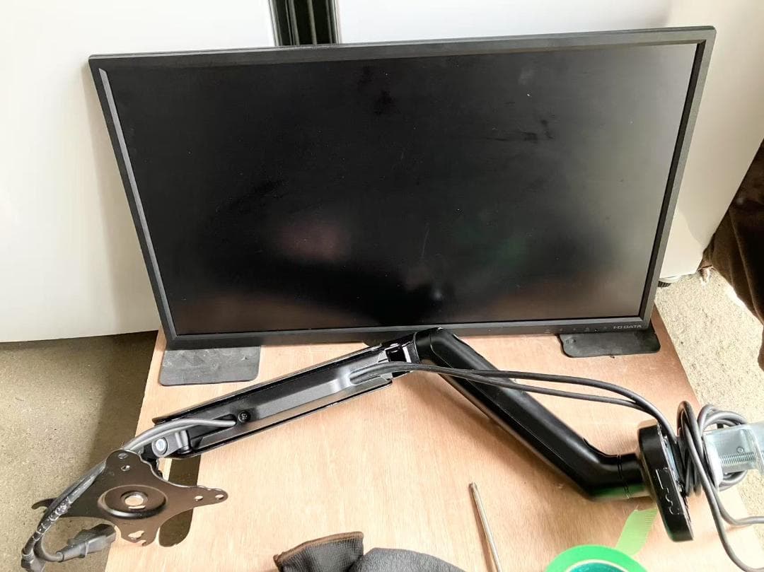 JC105-IODATA KH245V ブラック、モニター用シングルアーム付 JC105-IODATA KH245V ブラック、モニター用シングルアーム付 - メルカリ