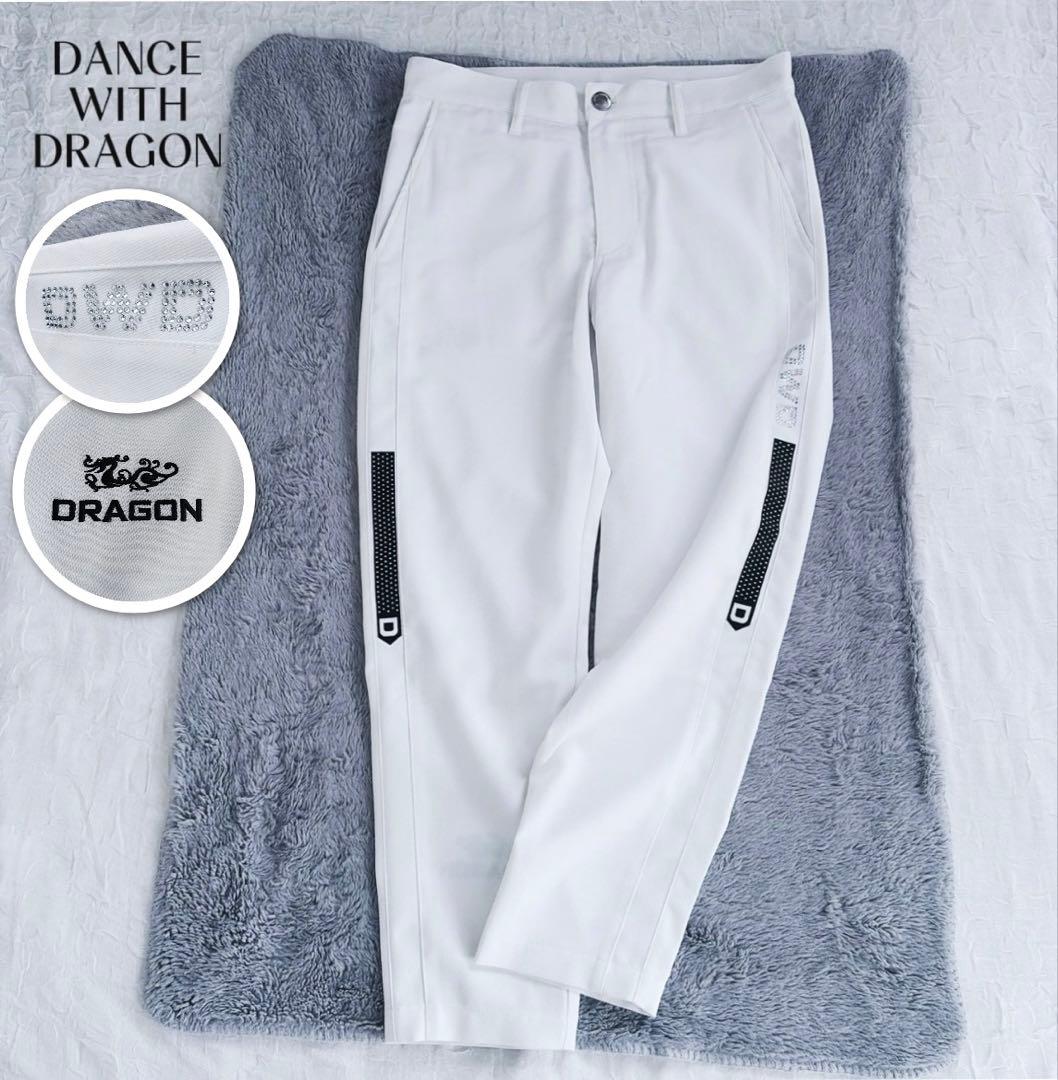 ダンスウィズドラゴン】美品✨ラインストーン ロゴ刺繍 ゴルフウェア