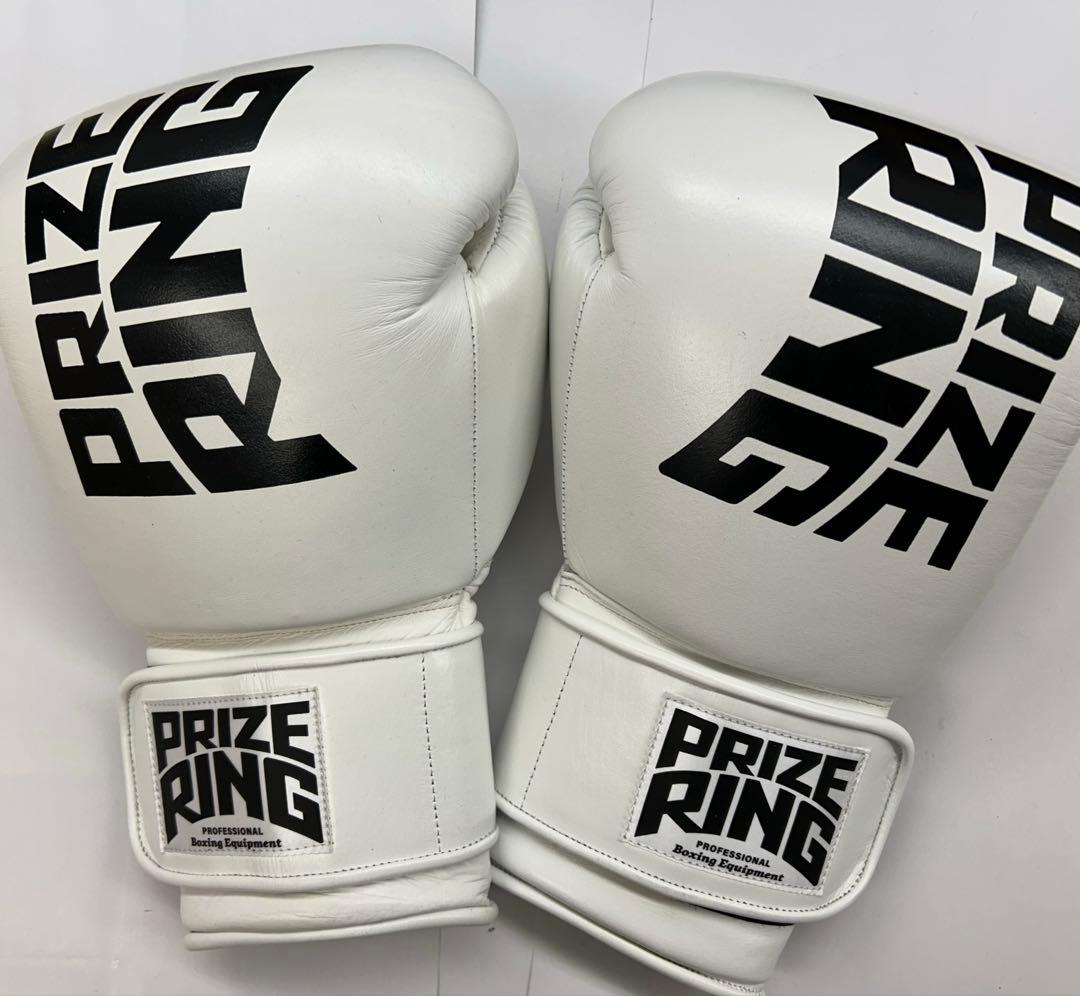 プライズリング　ボクシンググローブ　本革製　16oz 白 Amazon.co.jp: PRIZE RING／プライズリングボクシンググローブ