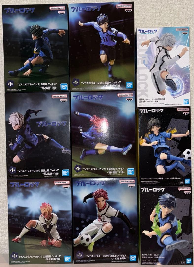 ブルーロック フィギュア 9点セット まとめ売り - メルカリ