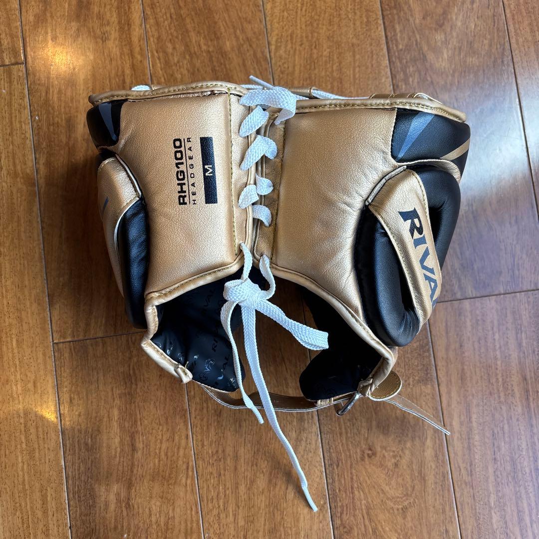 RIVALライバルRHG100プロフェッショナルヘッドギア ブラック/ゴールド