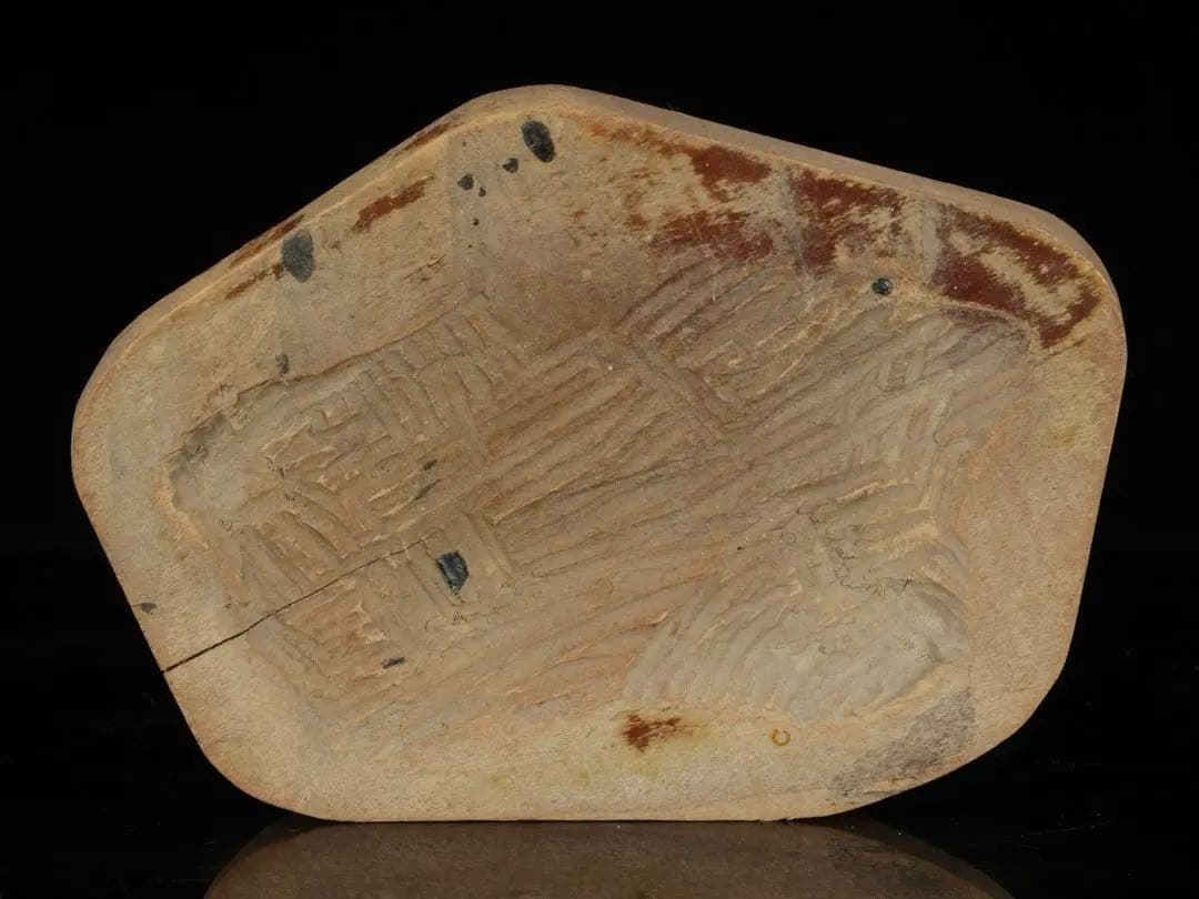 佐渡 錦紅石 錦石 赤玉石 台座付 3.1kg 水石 鑑賞石 天然石 盆石 飾石