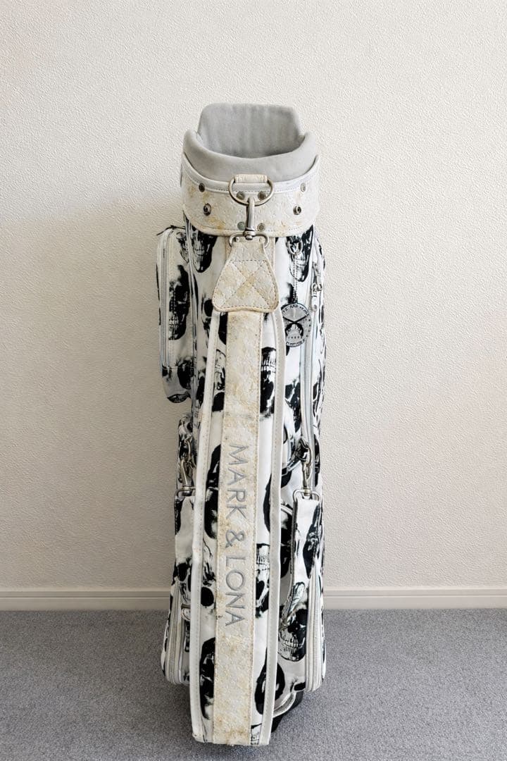 激レア】MARK&LONA スカル総柄 キャディバッグ ヘッドカバー4点セット