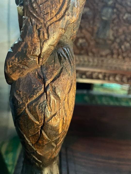 19世紀Carved Rosewood Settle Bench - メルカリ