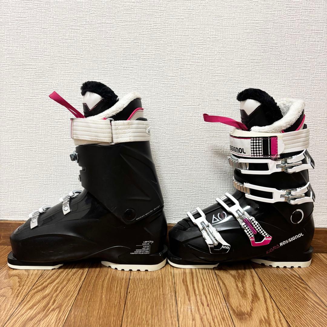 レディース　KASTLE 24〜24.5cm スキーセット　ストック付