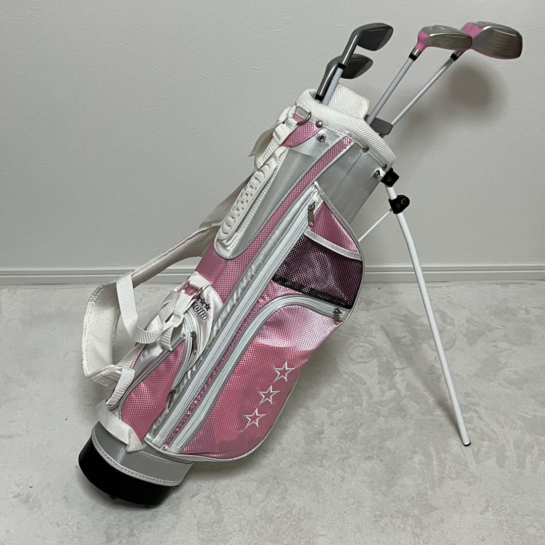 ジュニアゴルフ 女の子 子供用 ピンク ゴルフクラブセット キッズ