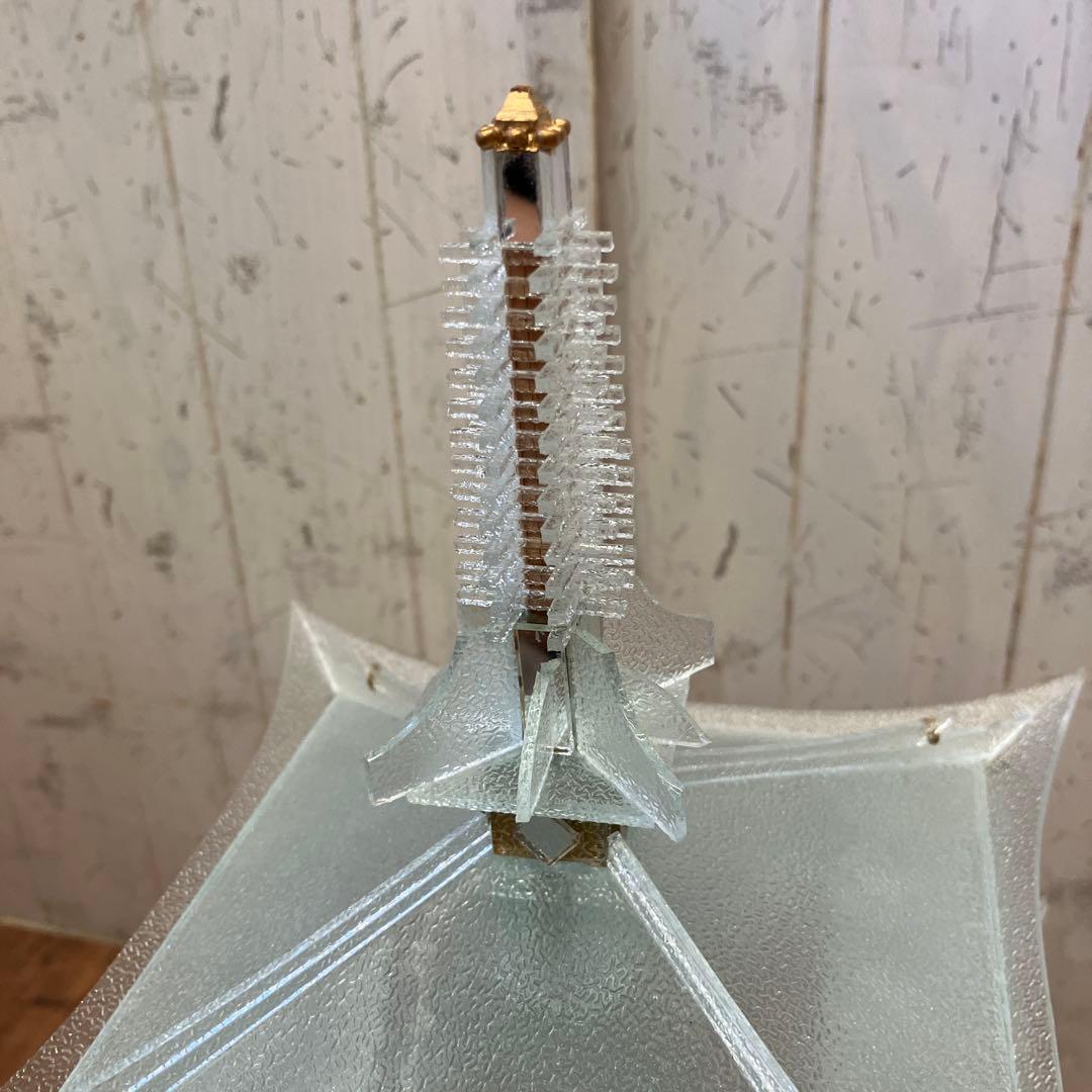 昭和レトロ 五重塔 ガラス製 プラスチック製 模型 装飾品 置物 飾り