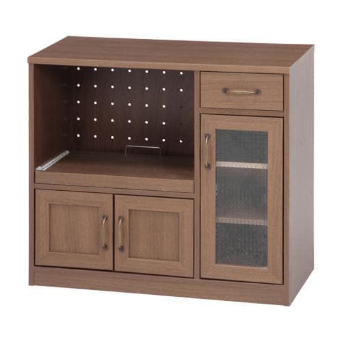 《新品・送料無料》キッチンカウンター 幅90cm ミディアムブラウン