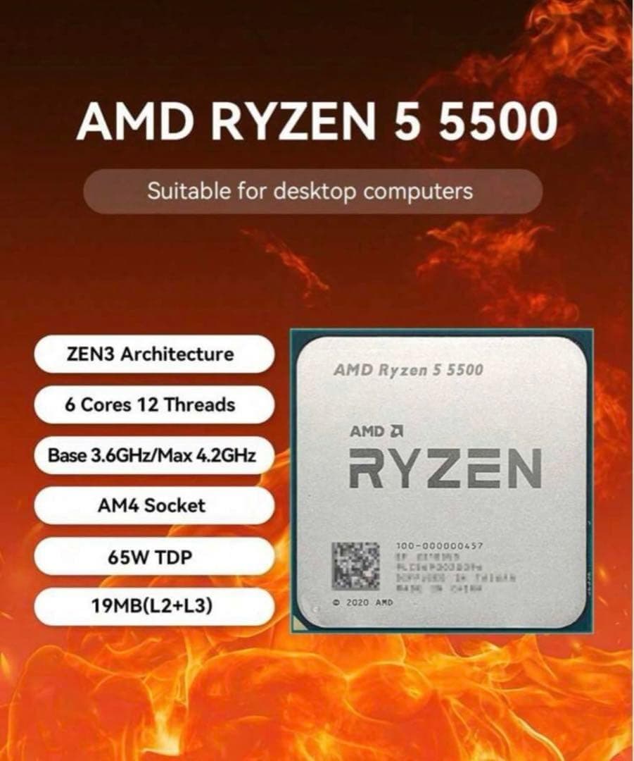 新品未使用 AMD Ryzen 5 5500 CPU - メルカリ