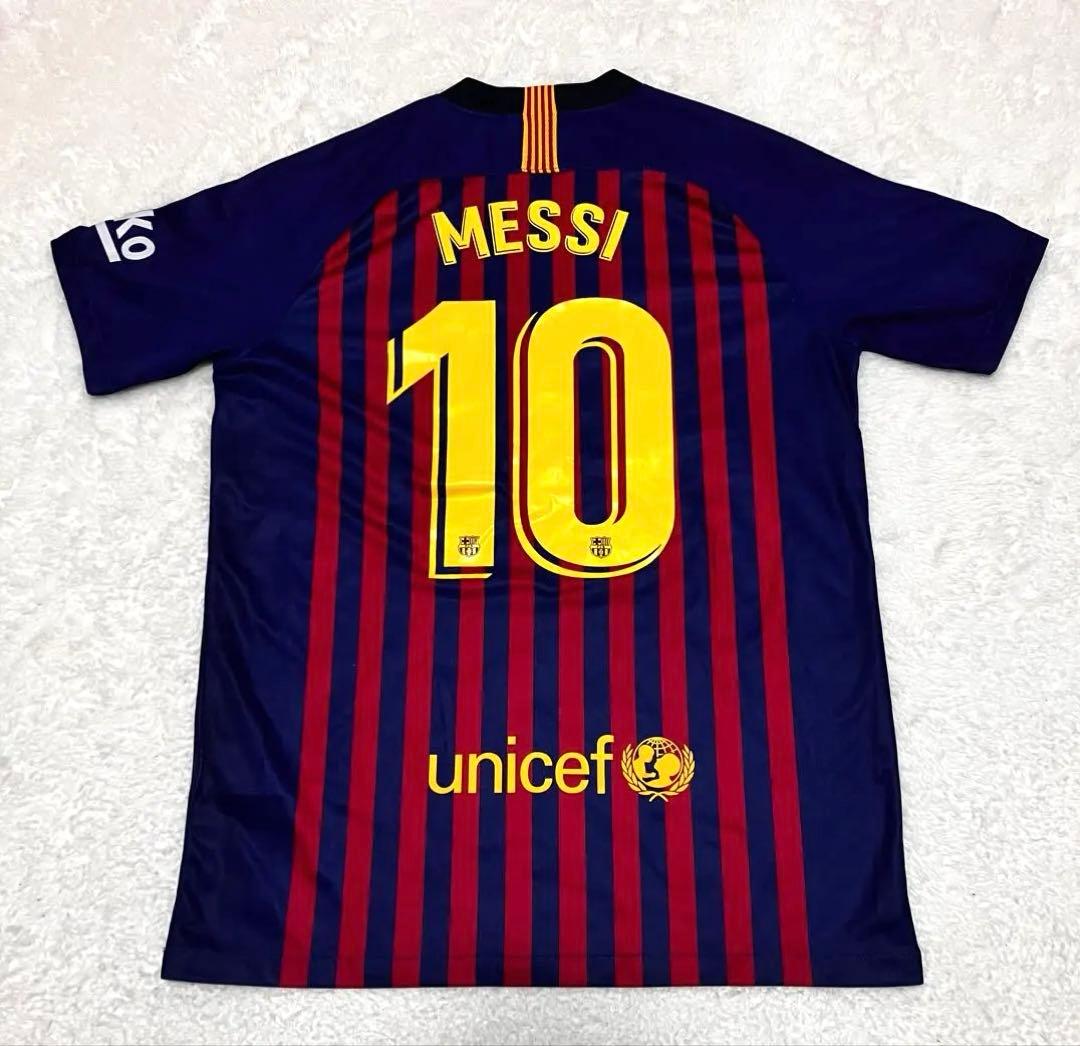 ナイキNIKE FC Barcelona Messiメッシ　ユニフォーム2018 FC Barcelona 2018 Home Jersey #10 Messi Nike Red Blue Shirt Size