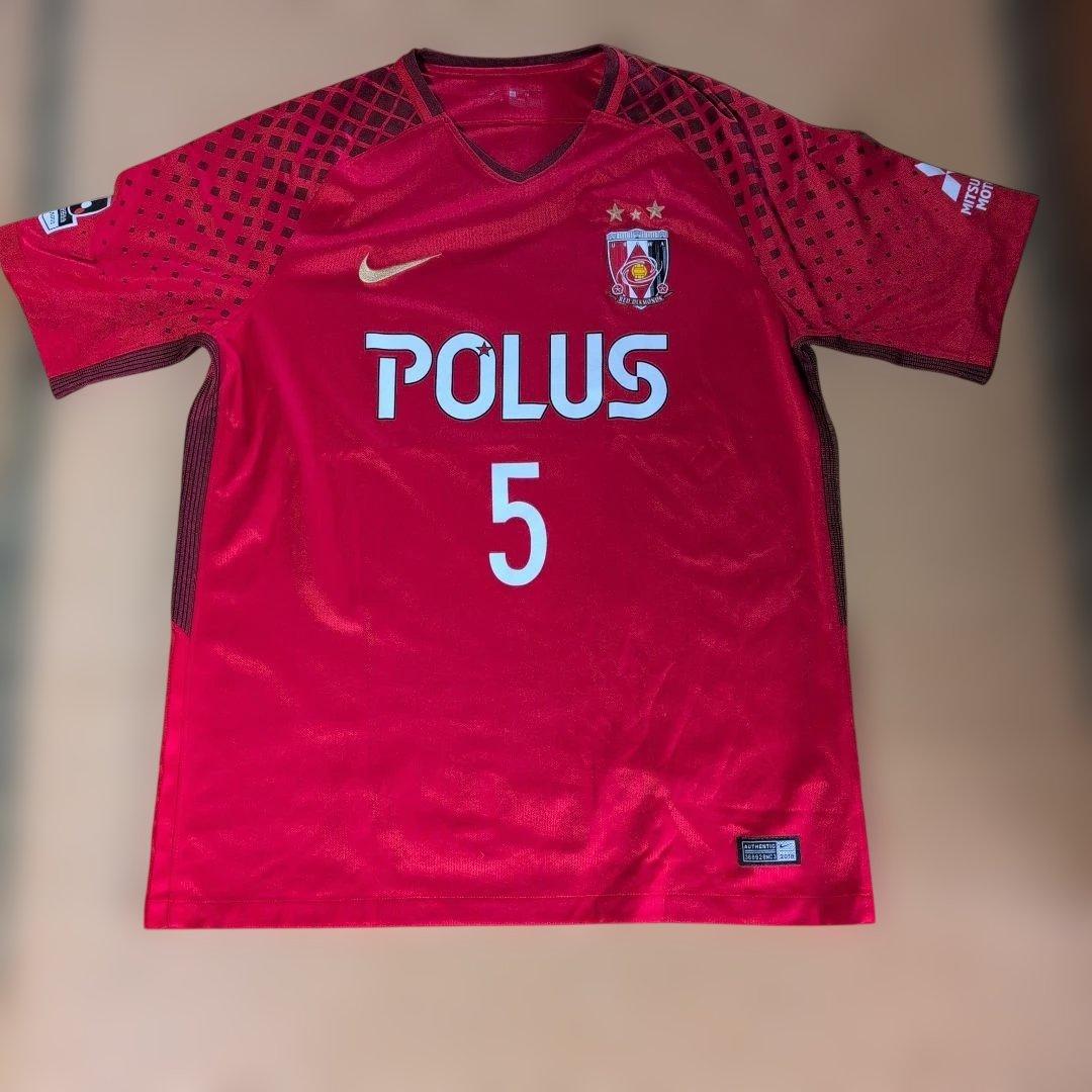 浦和レッズ 槙野5番 Nike 赤シャツ サイズXL オーセンティック