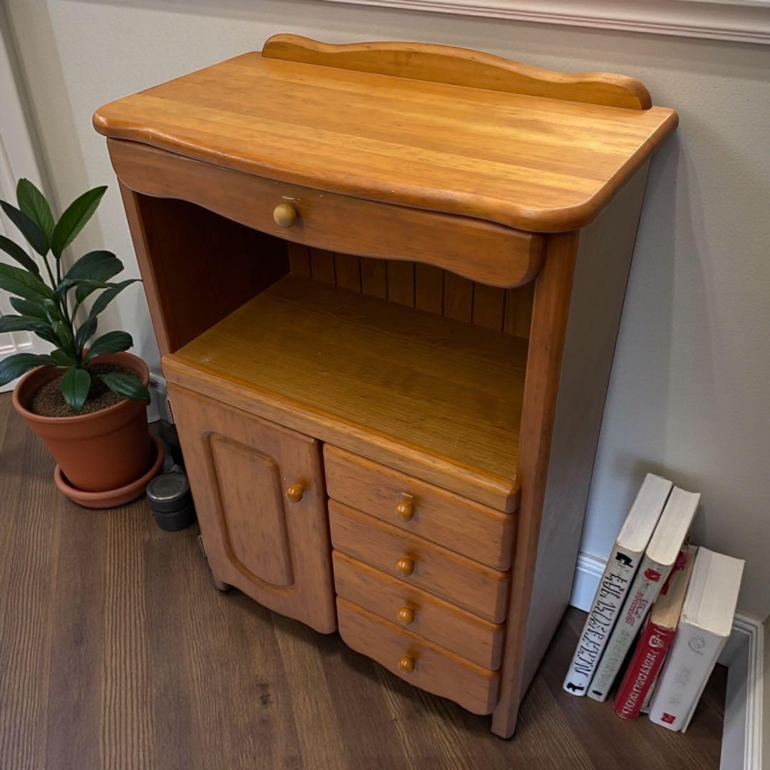 カントリー家具　木製キャビネット 4引き出し 1扉　電話台　花台　チェスト カントリー 6チェスト キャビネット オーダーメイド カントリー家具