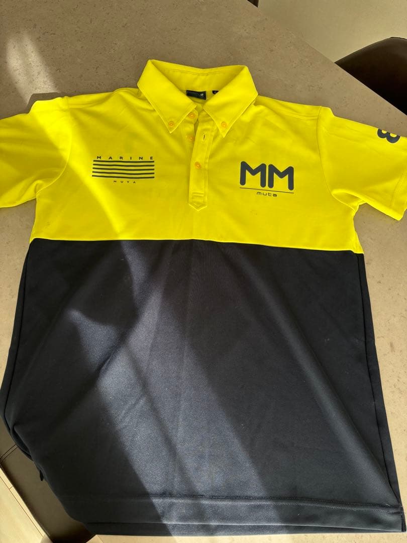 MUTA MARINE ポロシャツ L イエロー/ネイビー ヘムリブ ポロシャツ (8MUTA) [全4色] – muta Online Store