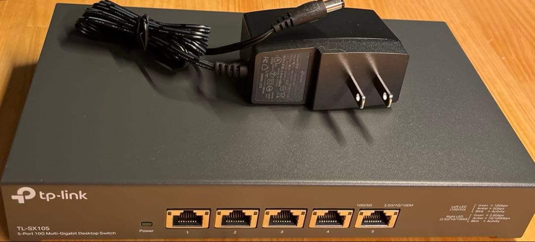 送込★匿配★TP-Link 10G 5ポートファンレス★TL-SX105★中古品 TL-SX105 5ポート10G デスクトップスイッチ > ハブ（Hub