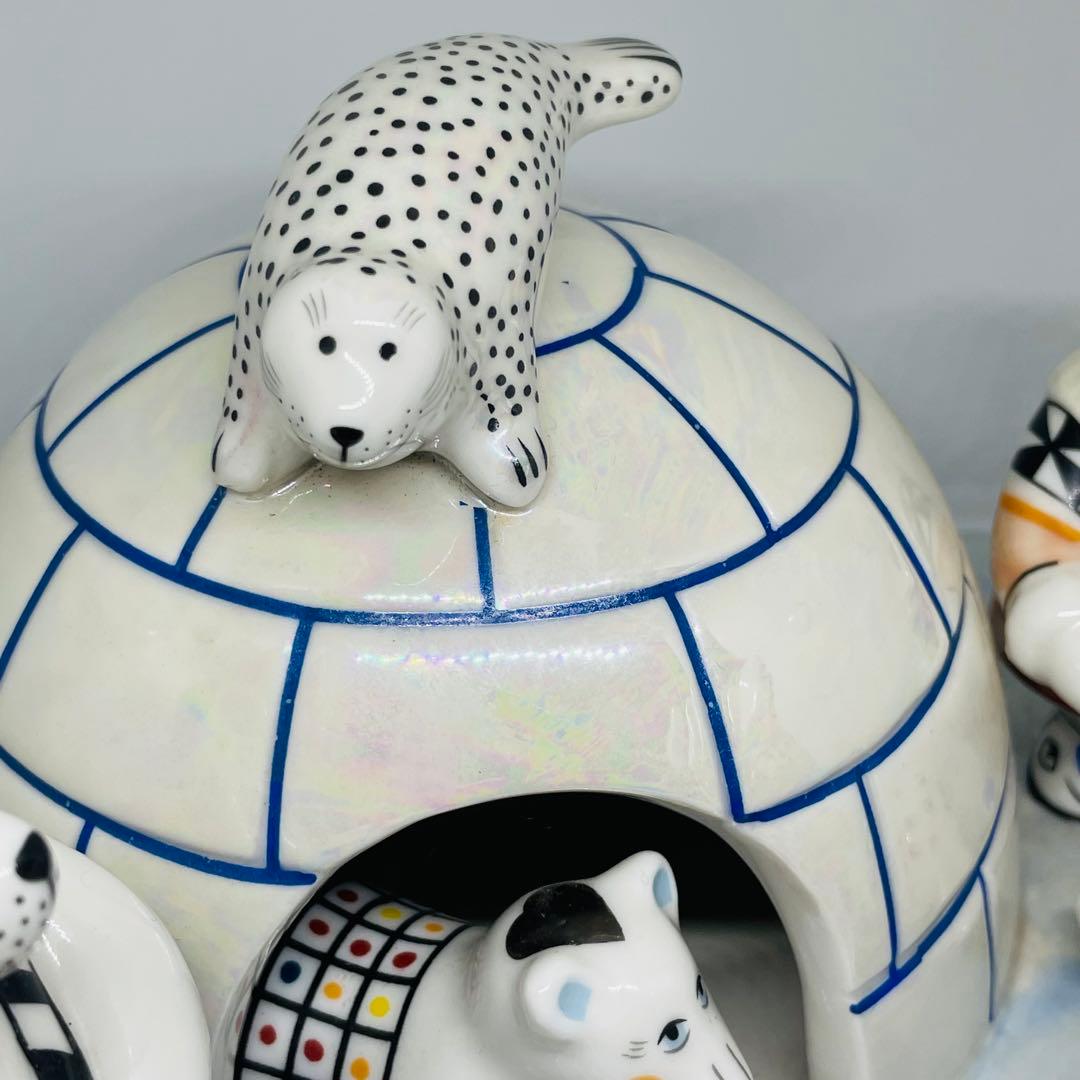 廃盤品 ビレロイ&ボッホ グリーンランドイグルー 北極 動物 フィギュ