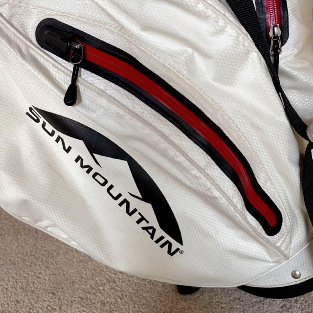 SUN MOUNTAIN・キャディバッグ・スタンド・白・6分割・サンマウンテン