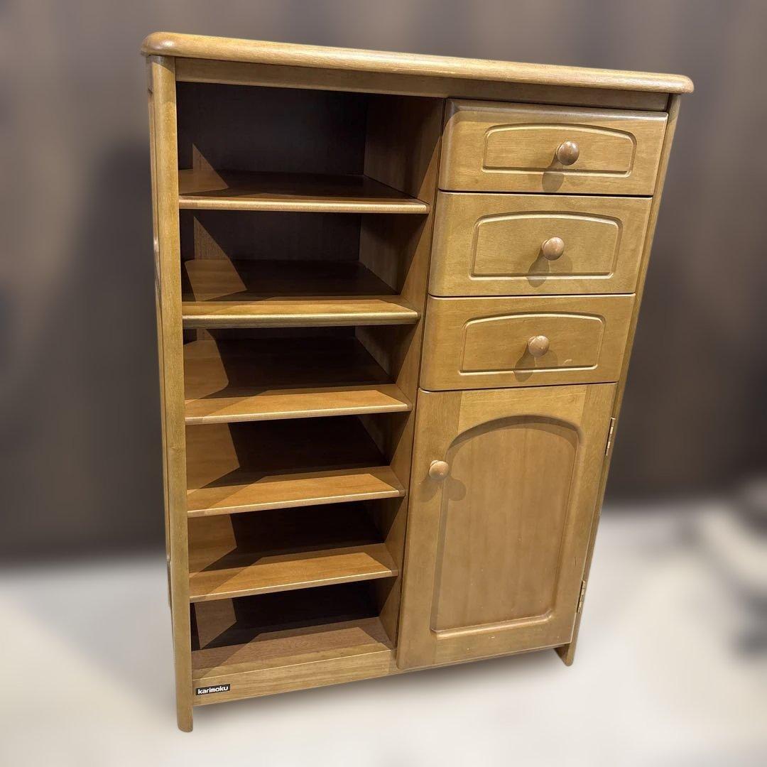 カリモク　スリッパラック　ナチュラルウッド キャビネット 楽天市場】カリモク コロニアル スリッパラック おしゃれ スリッパ