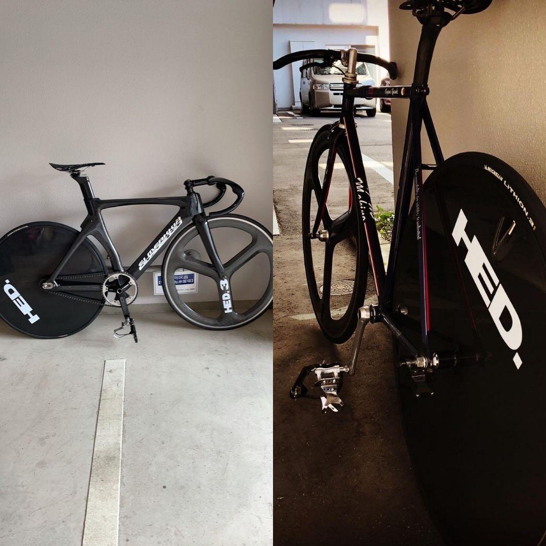 HEDホイール前後セット バトンホイール ディスクホイール ピスト