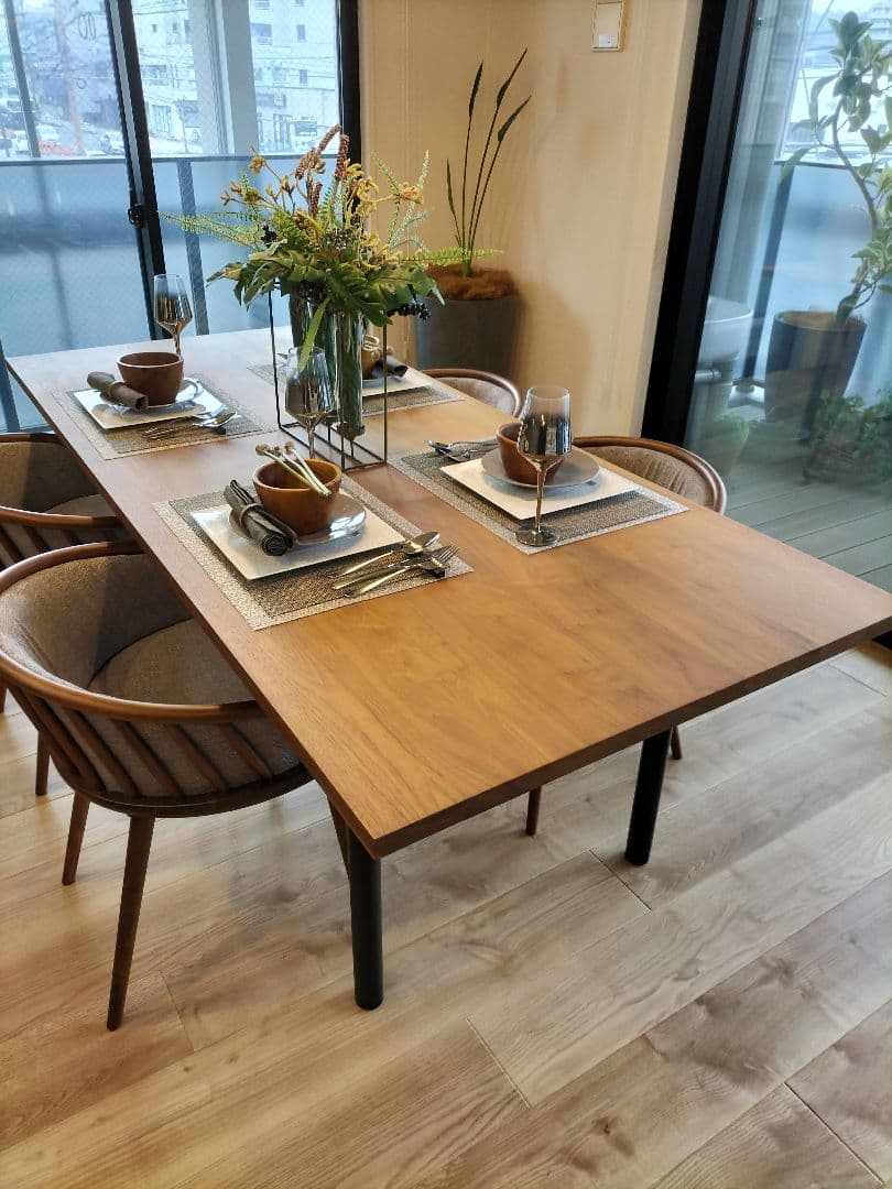 ◆マルニ木工◆MALTAダイニングテーブル◆スチールレッグ◆CJT01-⑥ d◆ MALTA Dining Table / マルタ ウッドレッグ ダイニングテーブル