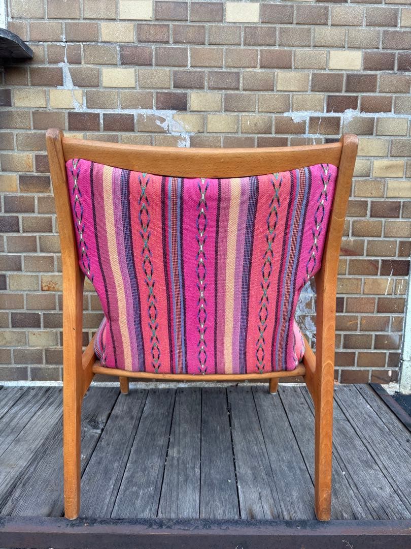 オールドカリモクKARIMOKU1人掛けピンクソファヴィンテージ