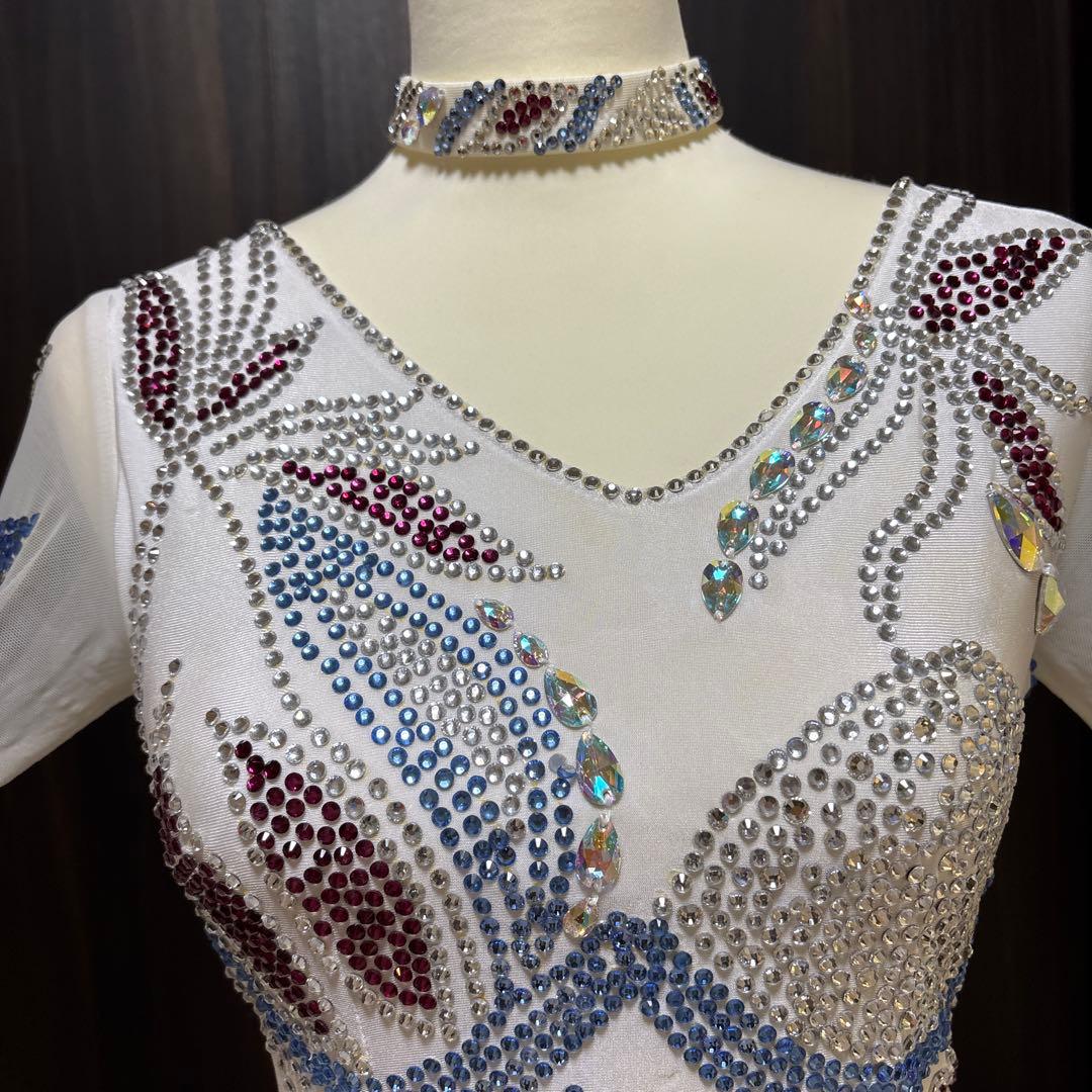 社交ダンス 白 ドレス 競技会 パーティー トライアル ジャンテイ 社交