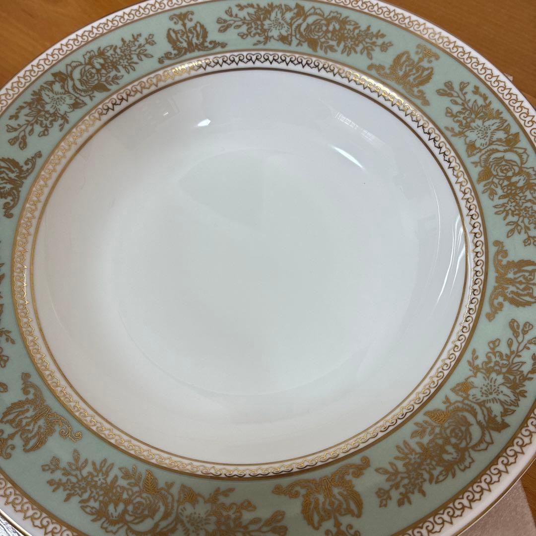 ウェッジウッド コロンビアセージグリーン スープ皿 黒壷 6枚まとめ