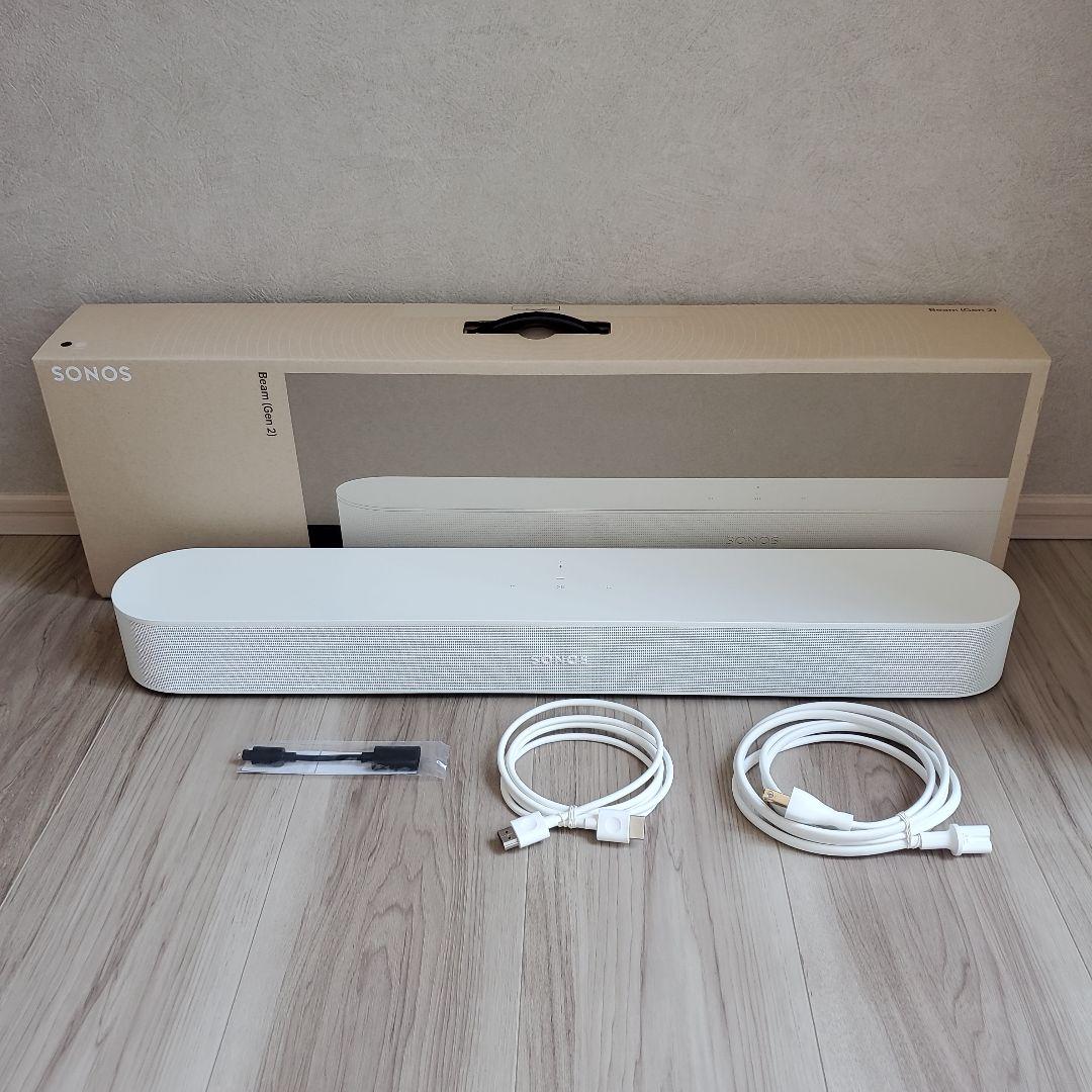 美品☆Sonos Beam (Gen 2) サウンドバー BEAM2JP1 コンパクトスマートサウンドバー Sonos Beam(Gen2) ブラック
