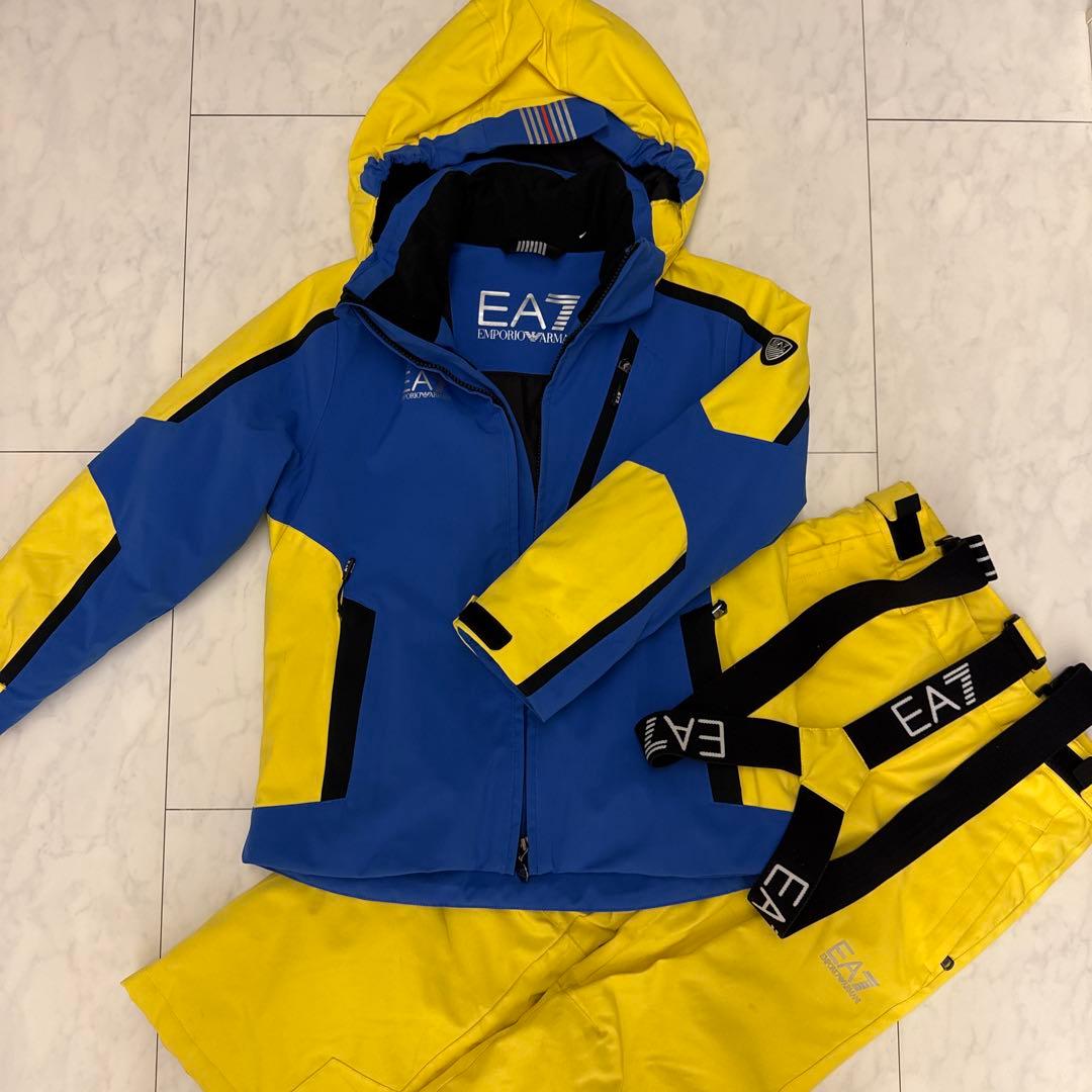 値下げ　EA7 Emporio Armani 子ども用スキーウェア　130cm NNOUM スキーウェア キッズ ジュニア 上下セット ノアム 子供 男の子
