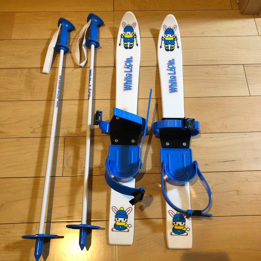キッズスキー板セット 60cm プラスキー White Lapin - メルカリ