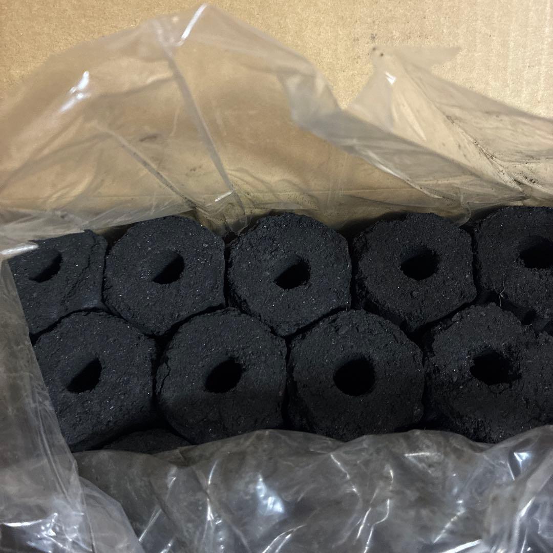 未使用】ルンペン石炭ストーブ 円筒型 簡炭2kg 文化たきつけ付き 送料