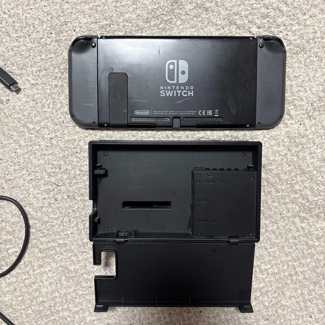 Nintendo Switch 本体 ブラック ACアダプター付き - メルカリ