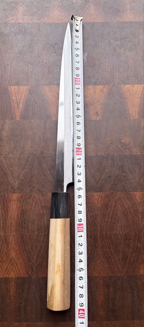 堺打刃物 霞 柳刃 240mm 包丁 白鋼 和包丁 刺身 研ぎ磨き済 釣り