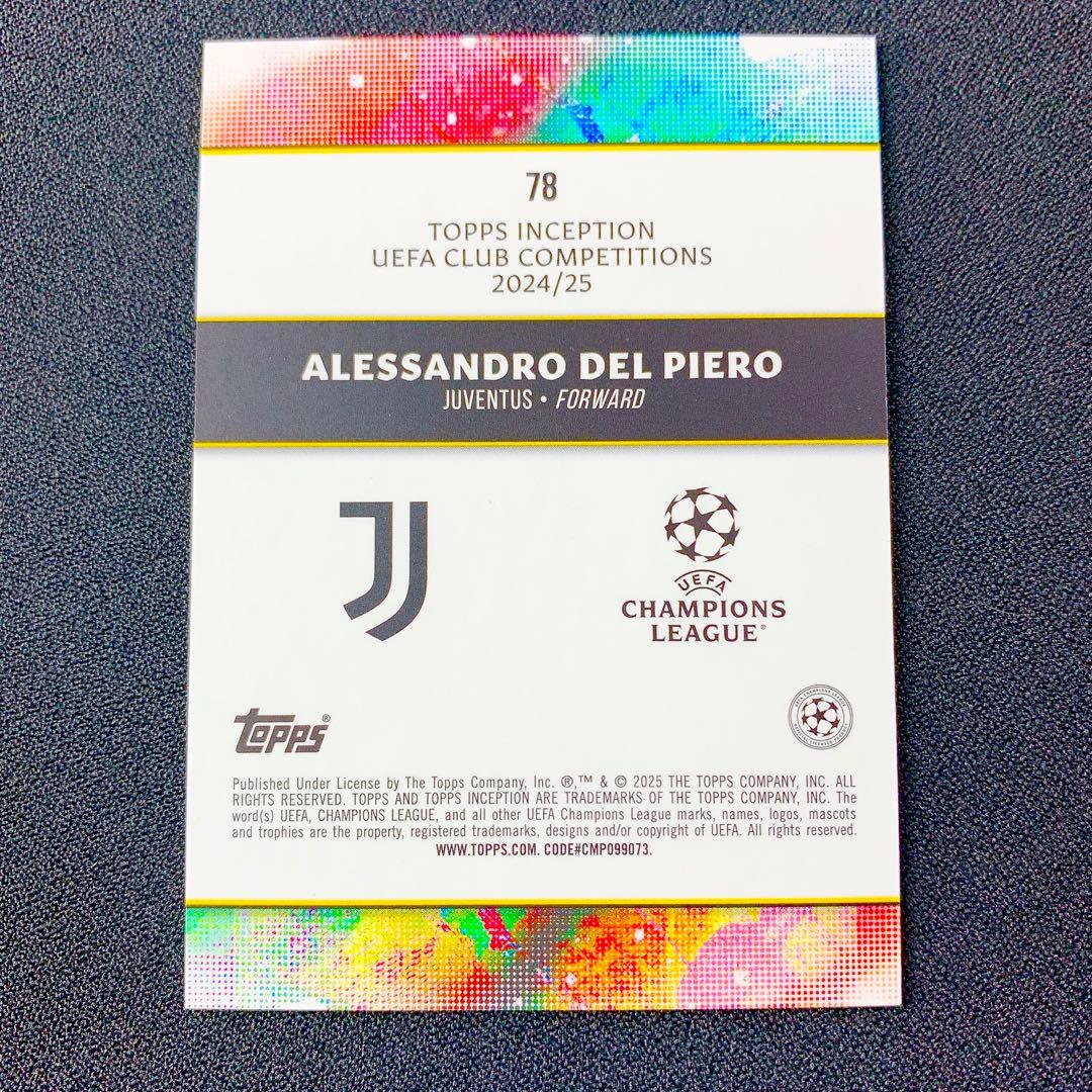 激レア【デルピエロ】インセプション ユベントス TOPPS - メルカリ