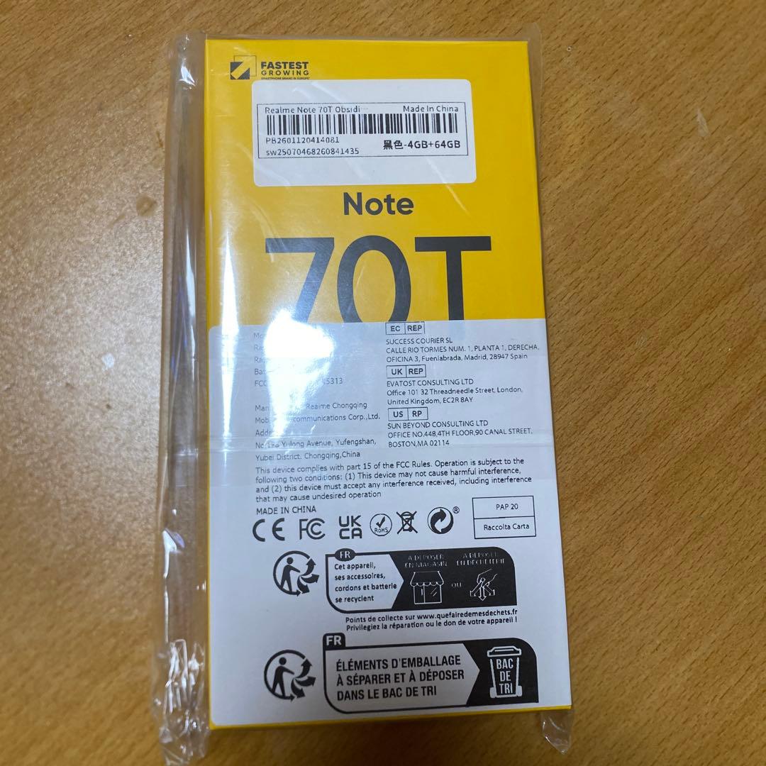 スマートフォン本体 realme Note 70T 4gb+64gb Amazon | realme Note 70T 4Gスマートフォン 4+64GB、6.75インチ画面